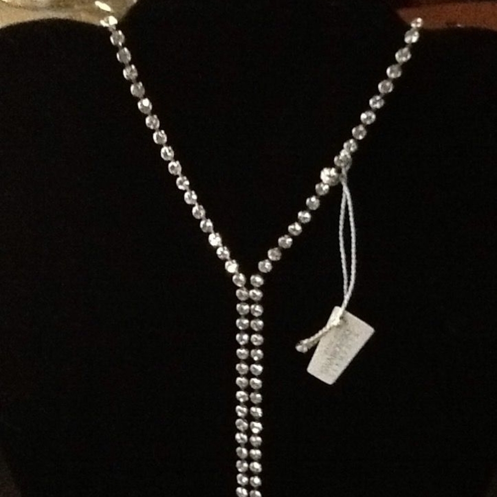 Authentic Swarovski Crystal's Y Lariat Tennis Necklace 40"